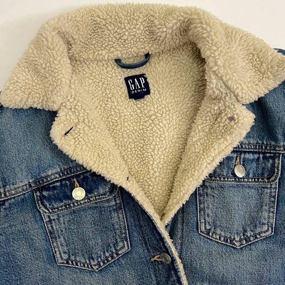 GAP Women’s Denim Sherpa Jacket size Smalll - Picture 3 of 6